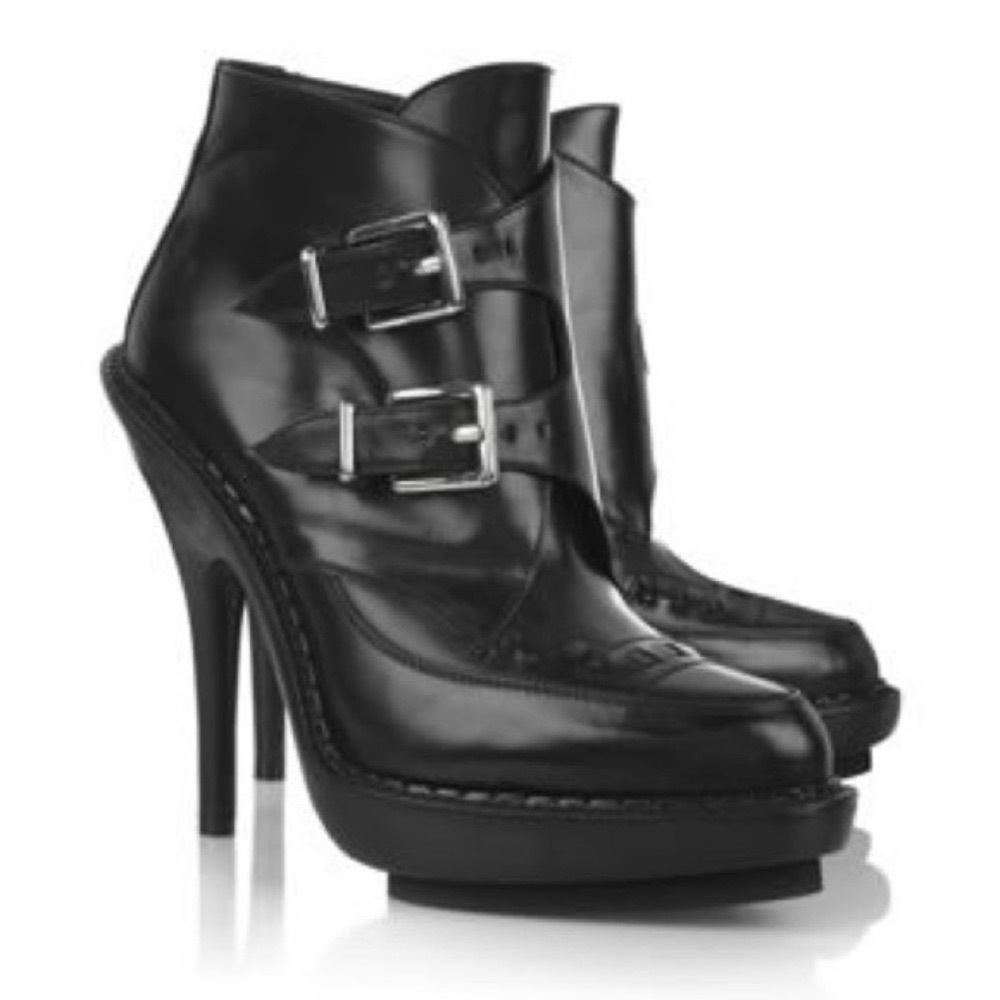 Phi Creeper Buckled Heel Boots Size 8.5